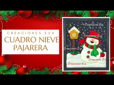 Cuadro Nieve Pajarera Técnica Patchwork Clase Numero 1