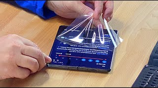 Removing the Plastic film Screen Protector on my Samsung GalaxY Z Fold 2! screenshot 4