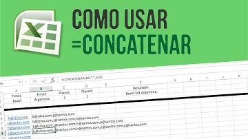 EXCEL, =CONCATENAR: Como juntar textos (e como juntar lista de e-mails)