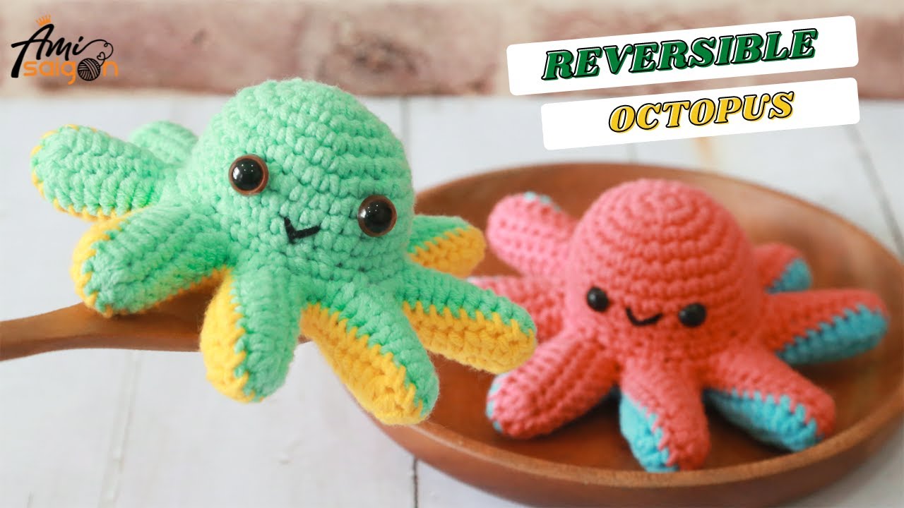 #149 | Amigurumi Reversible Octopus (2/2) | Free Crochet Pattern | Easy, Fast Tutorial |@AmiSaigon