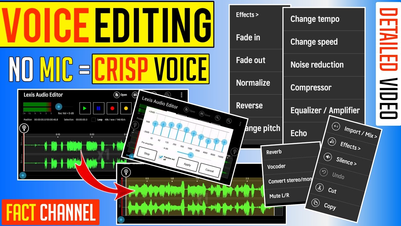 Voice editing. Voice Editor.