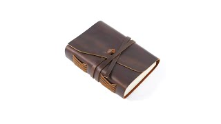 Genuine Leather Bound Daily Notepad Crazy Horse Leather Journal Writing Notebook Vintage Travel Writ