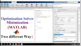 Optimisation solver: Minimisation linear Program solve in two different ways in MATLAB