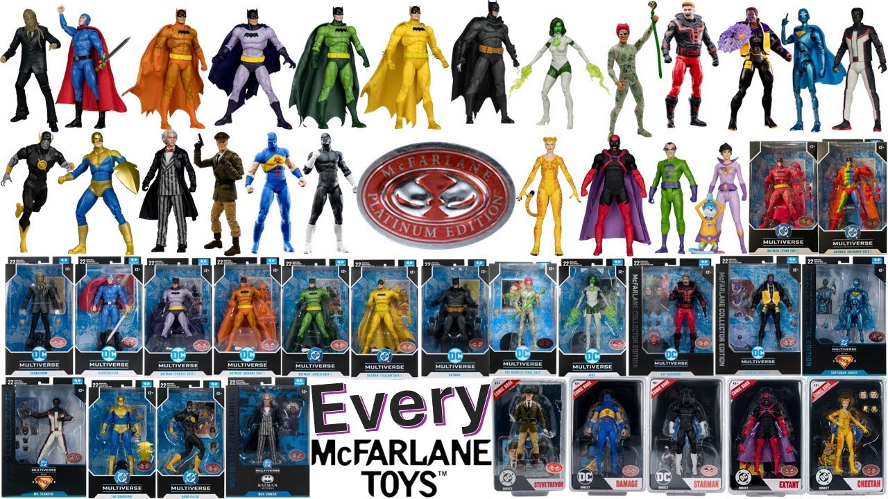 Все фигурки Red Platinum от McFarlane Toys — сравнительный список по вселенной DC Multiverse.