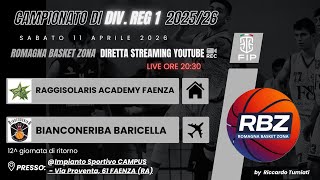 DR1 Girone B Raggisolaris Academy Faenza Vs. BianconeriBa Baricella 11.04.2026