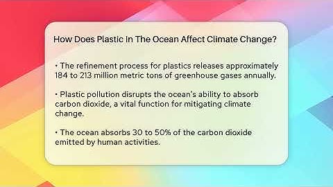 How Does Plastic In The Ocean Affect Climate Change? - Ecosystem Essentials