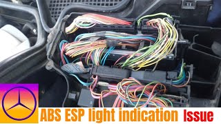 Mercedes Benz ABS ESP light indication issue @# Tech. automobile master.