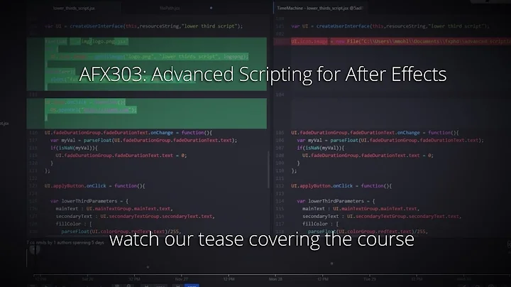 Advanced Scripting for After Effects