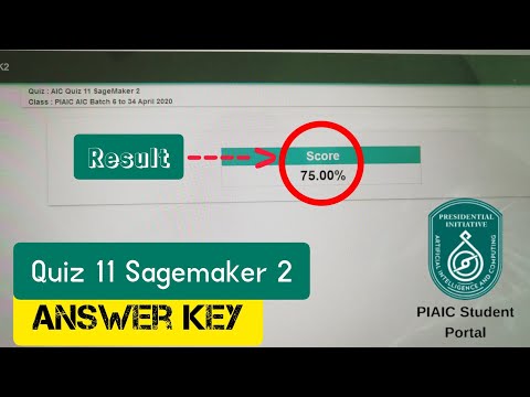 AIC Quiz 11 SageMaker 2 Answers | PIAIC quiz solution
