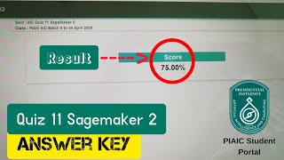 Famous AIC Quiz 11 SageMaker 2 Answers | PIAIC quiz solution Profile