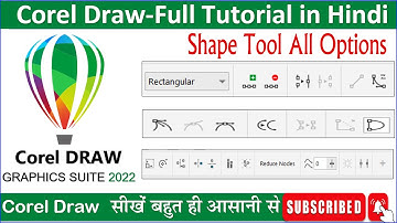 CorelDRAW Shape Tool all option in Hindi || How to use Shape tool in CorelDRAW