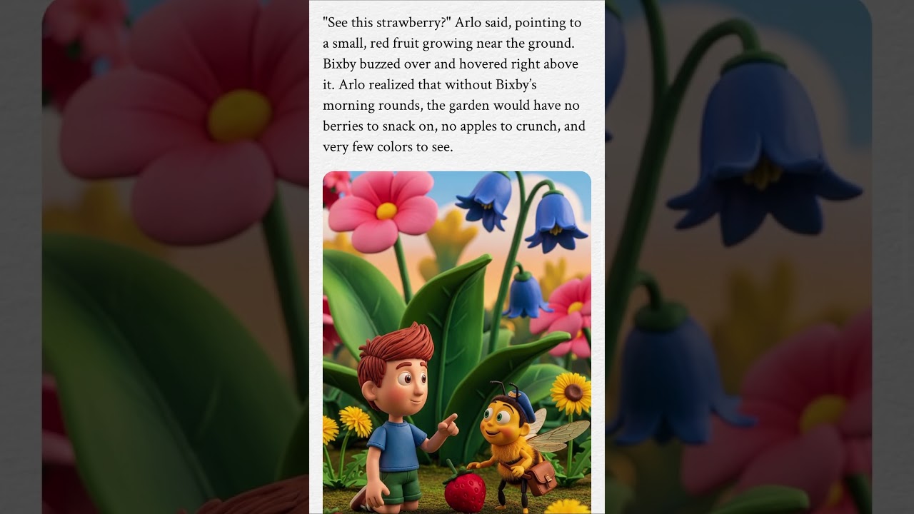 Bixby’s Golden Garden - a tale of a young boy who is scared of bees and end up being friends😊