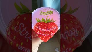 ??Pudding with natadecoco jellyfruits jelly fruitjelly strawberry cute pink yummy