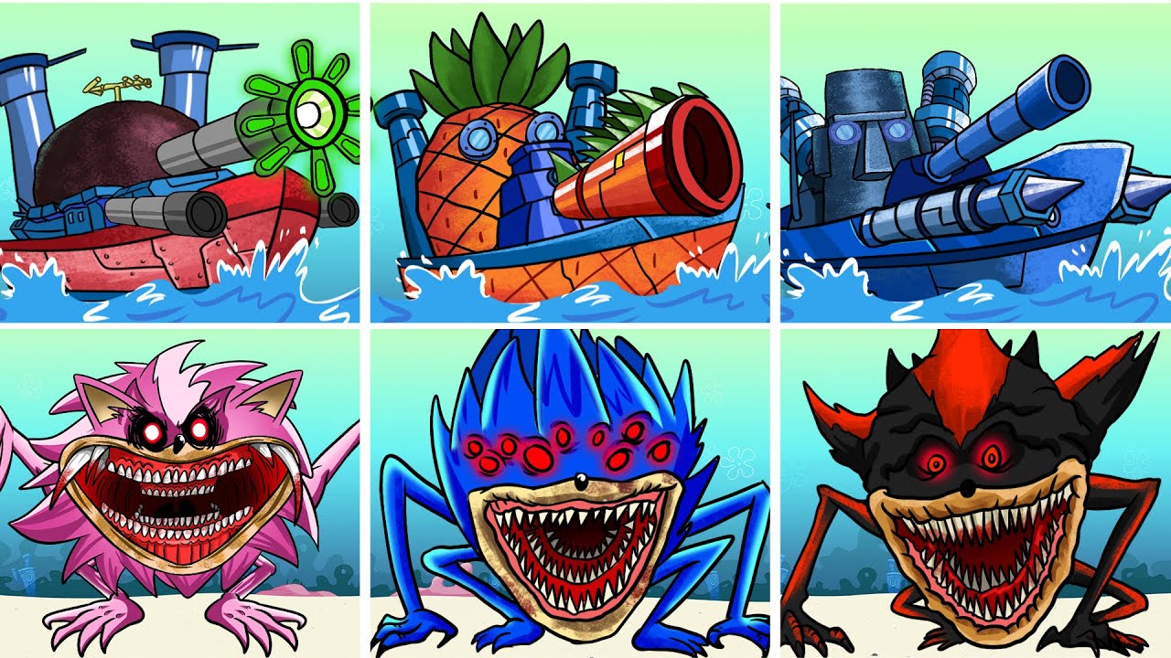 The Sonic Tapes: Spongebob’s Titan Robot Showdown Animation