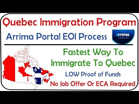 QUEBEC Immigration Program 2021 | Arrima Portal Quebec | Quebec Regular Skilled Worker Program