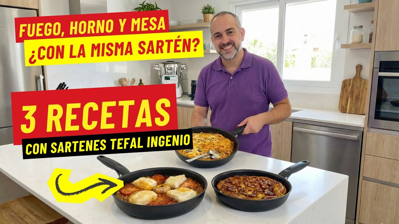 🍳 3 Recetas con las sartenes TEFAL Ingenio | ¿Fuego, Horno y Mesa con la misma sartén?