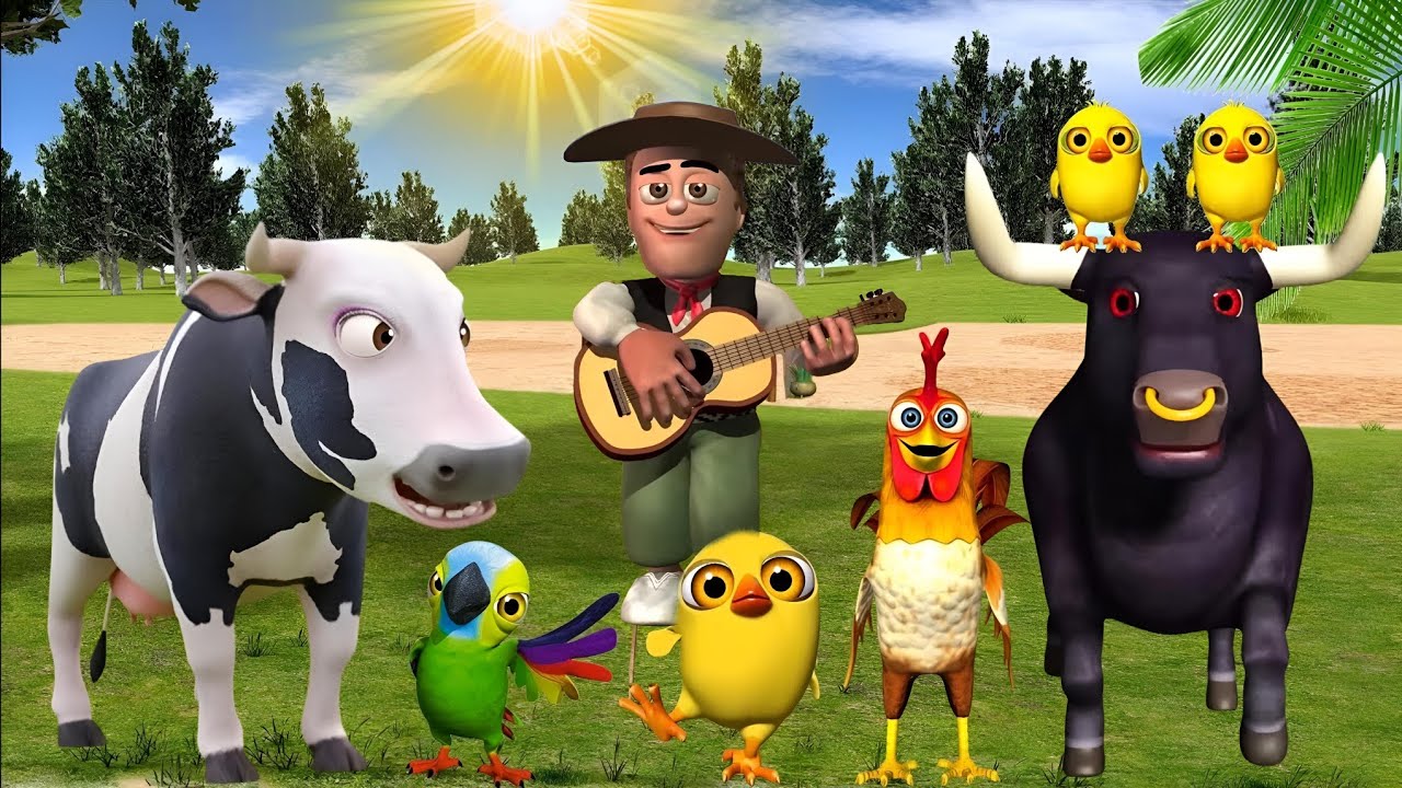 «Маленький цыпленок 3D» | Бык замирает во время игры «Бык и трактор 3D»