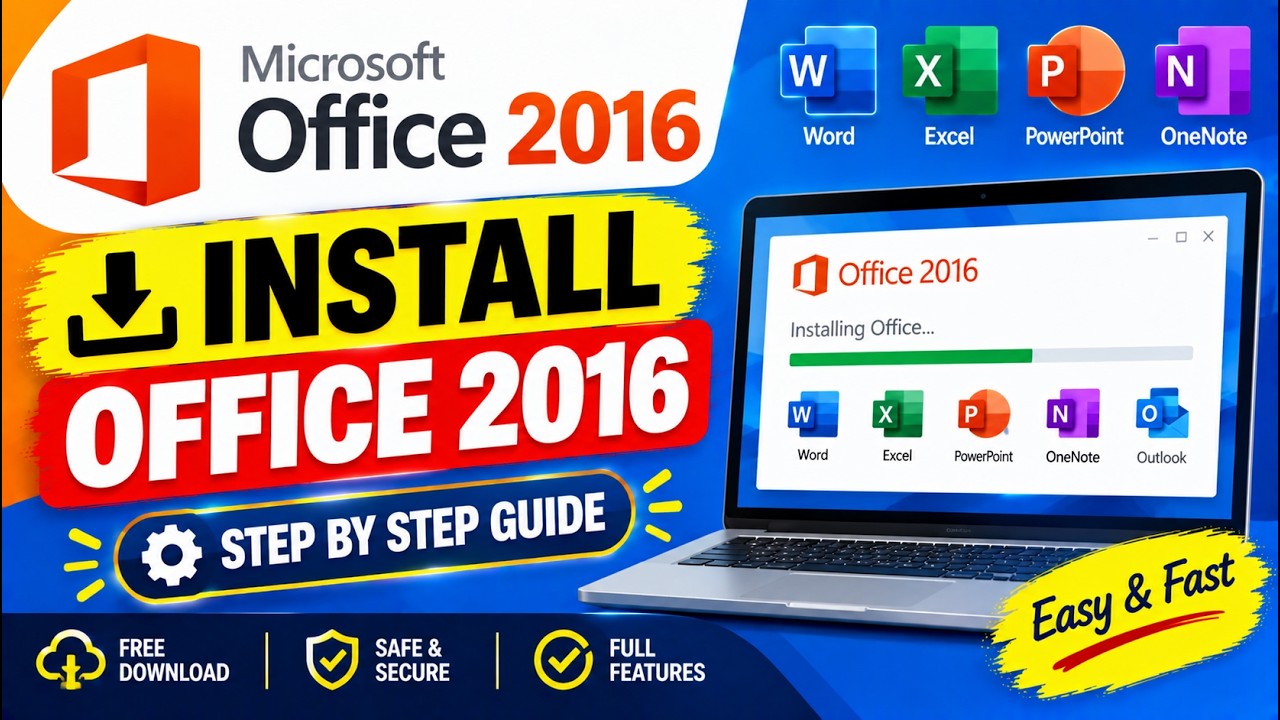 How To Install Microsoft Office 2016 With Full Feature Step By Step In ...