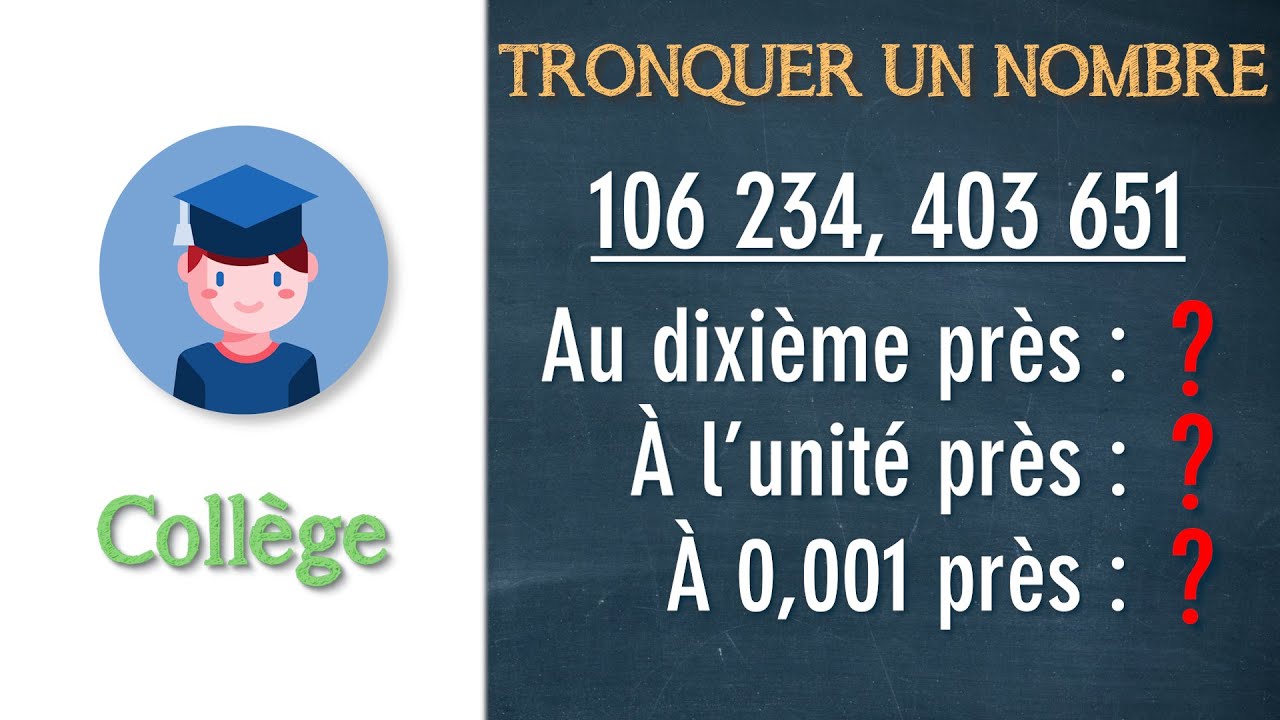 Troncature d'un nombre entier et/ou d'un nombre décimal - Collège - Petits Savants