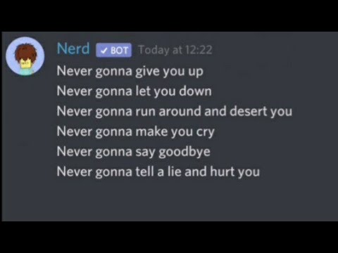 imagine getting Rickrolled by a Discord Bot