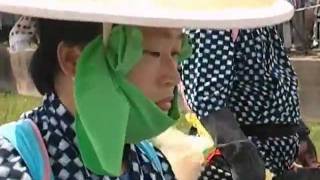 Le Mibu no Hana Taue, rituel du repiquage du riz à Mibu, Hiroshima