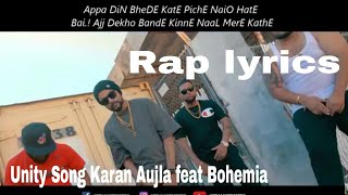 Unity (feat. bohemia) - karan aujla ...