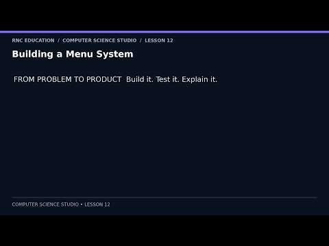 Build a Python Menu System — Turn Separate Functions into One Usable App | 11/41