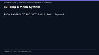 Information Build a Python Menu System — Turn Separate Functions into One Usable App | 11/41 Update