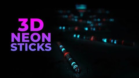 3D Neon Sticks (Logo Reveal) After Effects Templates