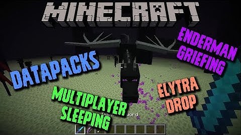 1.13 - T77 Datapack - One Player Sleep - No Enderman Griefing - Ender Dragon Elytra Drop