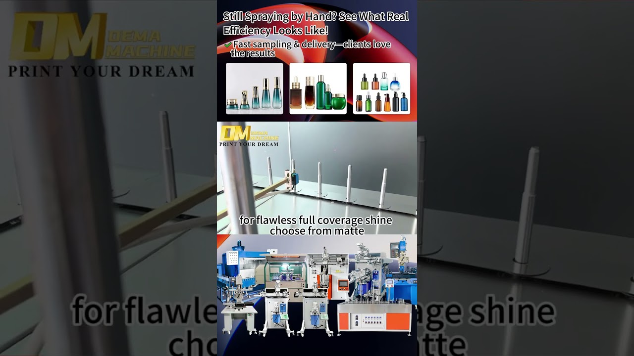 Glass/Plastic Bottle Fully Automatic Spray Coating Production Line | DEMA Machine