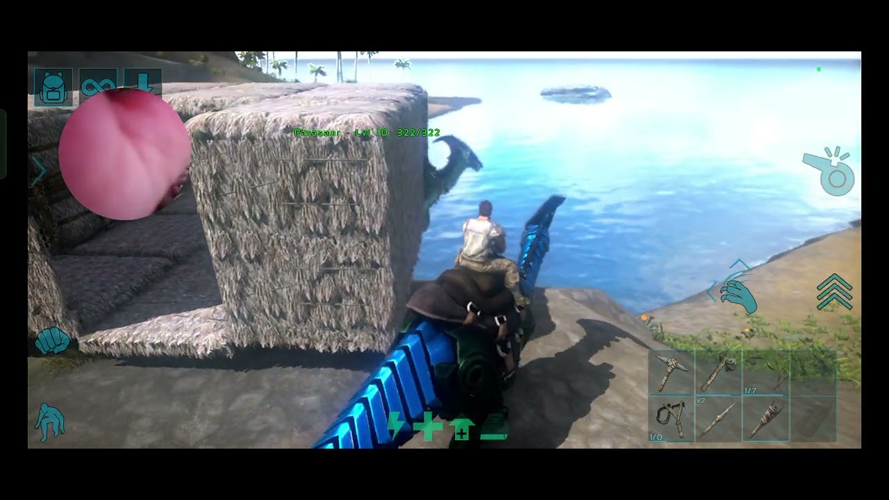 Tilhis Game is Ark Survival This my Hut And This my Dino parasor