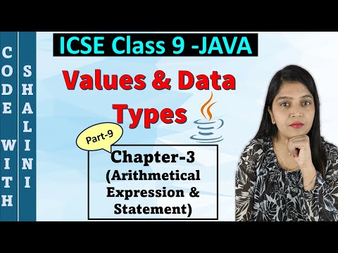 Arithmetical Expression & Statement | Ch 3|Values & data types| ICSE Computer application with BlueJ