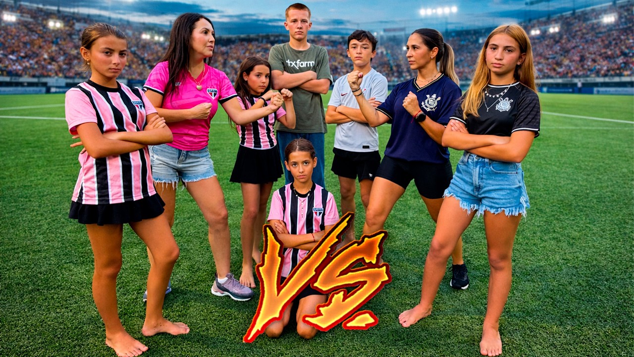 RICARDINHO DESAFIOU AS TRIGEMEAS PARA UM JOGO DE FUTEBOL!