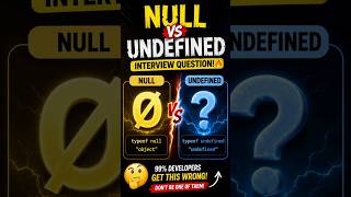 JavaScript Interview Trap 🚨 NULL vs UNDEFINED 🤔
