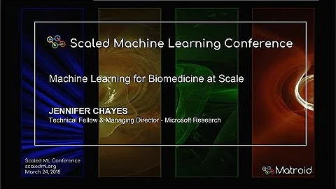 Jennifer Chayes -  Machine Learning for Biomedicin...