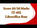 Information Technology IT 402 libreoffice base cbse class x