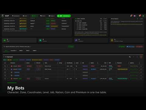 KOF Control Panel and Remote Control — Knight Online Koxp