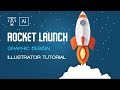 Adobe Illustrator Tutorial | Rocket Flat Desgin (Illustrator Flat Design Tutorial )