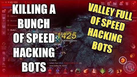 Mir4 Killing a bunch of Speed ​​Hacking Bots Valley Full of Speed ​​Hacking Bots