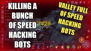 Mir4 Killing a bunch of Speed ​​Hacking Bots Valley Full of Speed ​​Hacking Bots