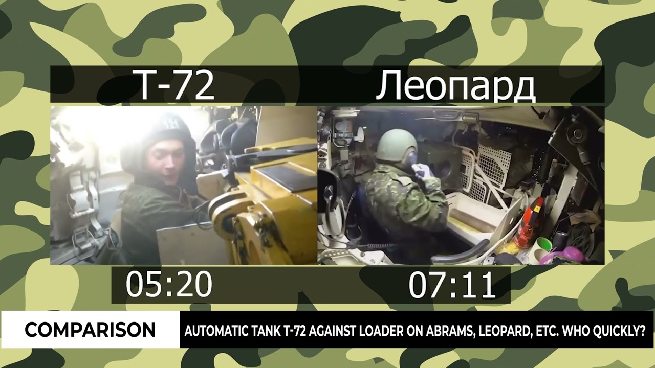 Comparison: TANK Т-72  VS T-55, LEOPARD 2, MERKAVA, M1, 