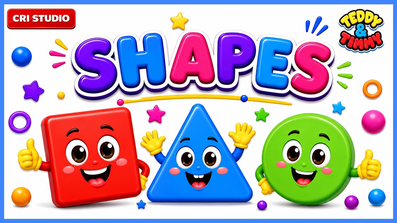 Learn Shape Names | Shapes for Kids | Educational Videos for Toddlers | Square | Circle | Star