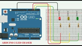 Learn Easy - Arduino  - Lesson 3 - Three Channel LED Chaser