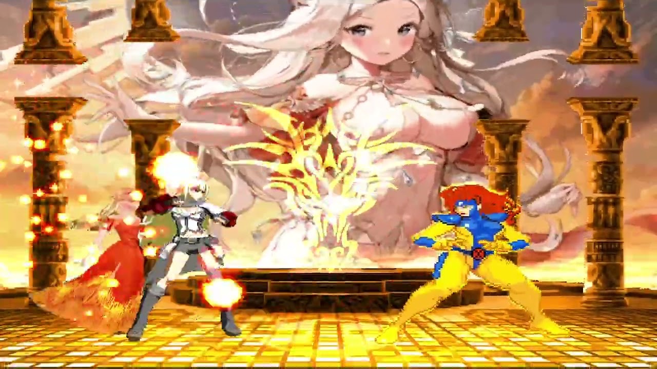 KOF MUGEN Tag Evil Awakens Yang & True Fire Anna vs Dark Phoenix by Comedy Ha Ha and Cidlover1