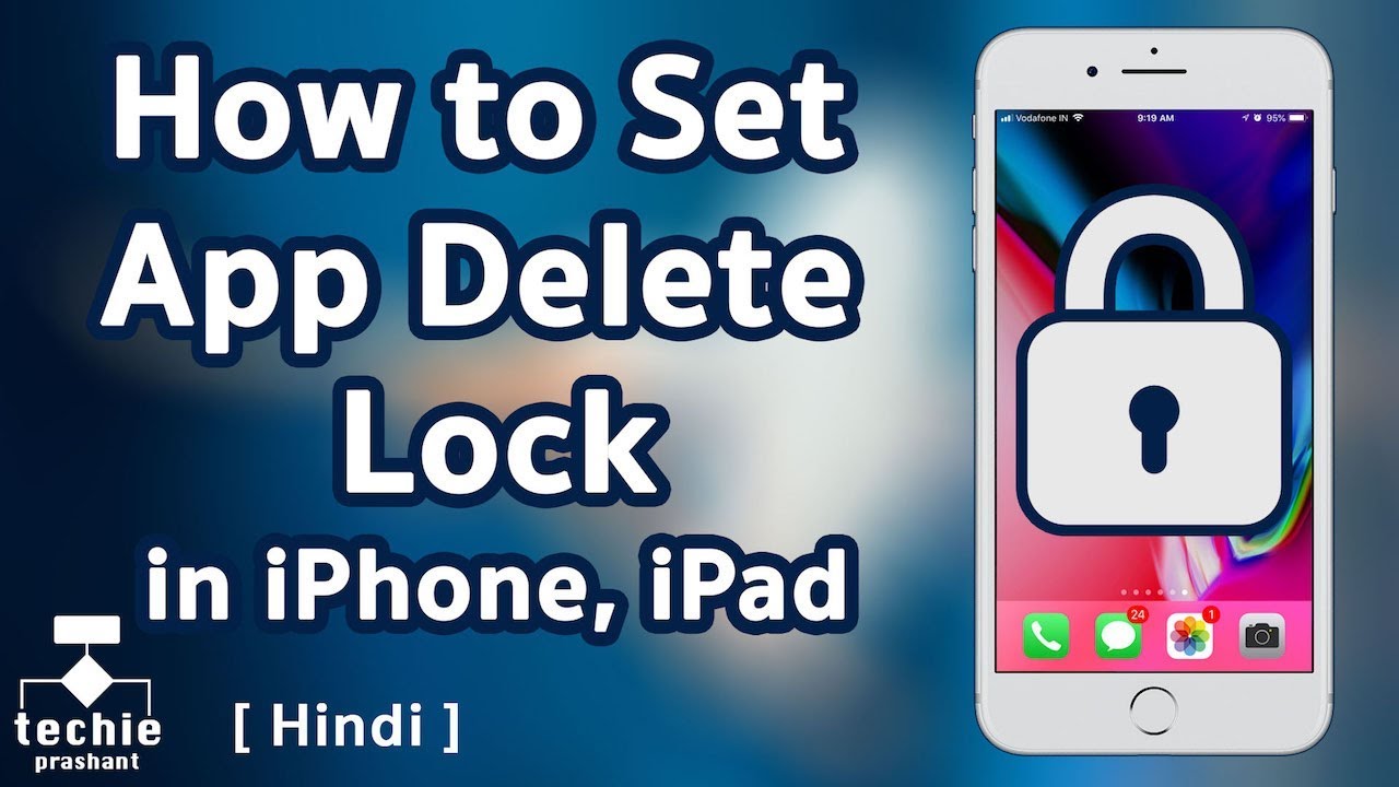How to Set Application Delete Lock in iPhone, iPad, HINDI - YouTube