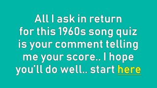 1960s Song Quiz