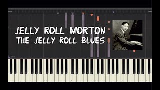 Jelly Roll Morton - The Jelly Roll Blues - Piano Tutorial by Amadeus (Synthesia)