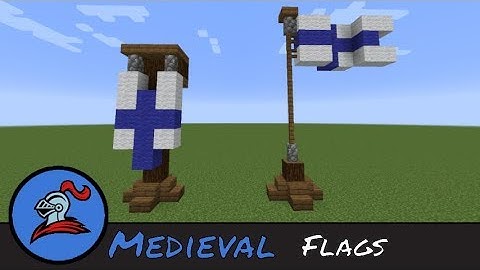 Minecraft Building Tutorial : How to build Medieval Flags