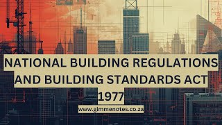 National Building Regulations and Building Standards Act 103 of 1977